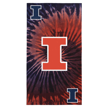 Illinois Fighting Illini NCAA Psychedelic Beach Towel 30 x 60 inches