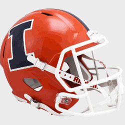Illinois Fighting Illini Speed Full Size Authentic Football Helmet Orange