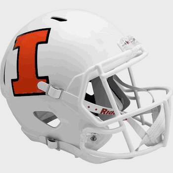 Illinois Fighting Illini Speed Replica Full Size Football Helmet Satin