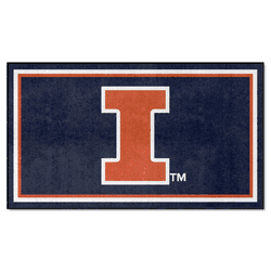 Illinois Illini 3ft. x 5ft. Plush Area Rug