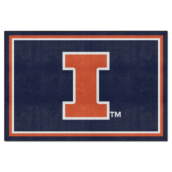 Illinois Illini 5ft. x 8 ft. Plush Area Rug