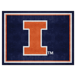 Illinois Illini 8ft. x 10 ft. Plush Area Rug