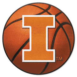 Illinois Illini Basketball Rug - 27in. Diameter