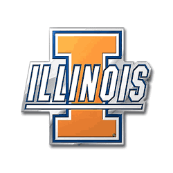 Illinois Illini Heavy Duty Aluminum Embossed Color Emblem