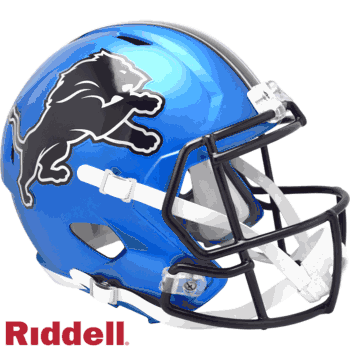 Detroit Lions Speed Full Size Replica Football Helmet 2024 Alternate Blue