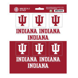 Indiana Hoosiers 12 Count Mini Decal Sticker Pack