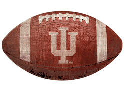 Indiana Hoosiers 12" Football Shaped Sign