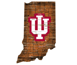 Indiana Hoosiers 12" Mini Roadmap State Sign