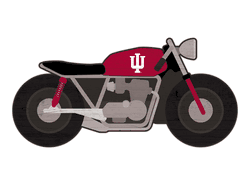 Indiana Hoosiers 12" Motorcycle Cutout Wood Sign