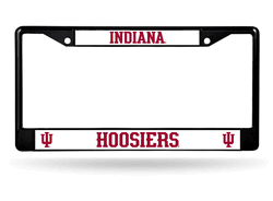 Indiana Hoosiers  12" x 6" Black Chrome Frame With Decal Inserts