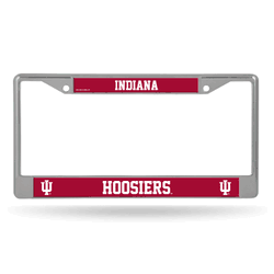 Indiana Hoosiers  12" x 6" Chrome Frame With Decal Inserts
