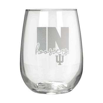 Indiana Hoosiers 17oz Stemmless Wine Glass
