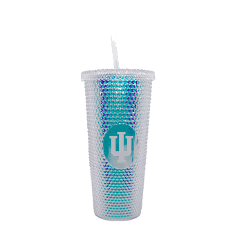 Indiana Hoosiers 24oz Iridescent Studded Tumbler