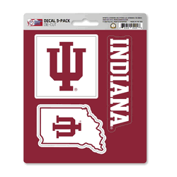 Indiana Hoosiers 3 Piece Decal Sticker Set