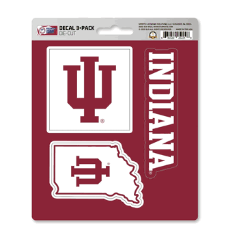 Indiana Hoosiers 3 Piece Decal Sticker Set