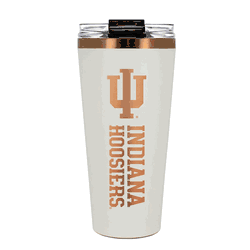 Indiana Hoosiers 32oz Crme and Copper Big Slim Tumbler with Straw