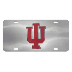 Indiana Hoosiers 3D Stainless Steel License Plate