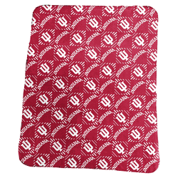 Indiana Hoosiers 50x60 Repeating Pattern Fleece Throw