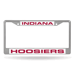 Indiana Hoosiers Alternate 12" x 6" Laser Cut Chrome Frame