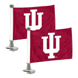 Indiana Hoosiers Ambassador Car Flags - 2 Pack Mini Auto Flags, 4in X 6in