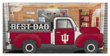 Indiana Hoosiers Best Dad Truck 6x12 Sign