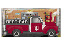 Indiana Hoosiers Best Dad Truck 6x12 Sign