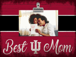 Indiana Hoosiers Best Mom with Stripe Clip Frame