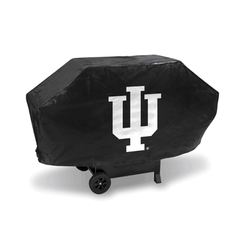 Indiana Hoosiers Black Deluxe Vinyl Grill Cover - 68