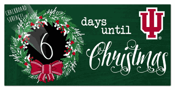 Indiana Hoosiers Chalk Christmas Countdown 6x12 Sign