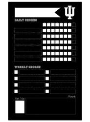 Indiana Hoosiers Chore Chalk Board 11x19 Sign