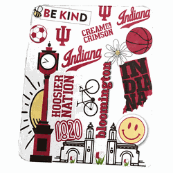 Indiana Hoosiers Classic Native Fleece Throw