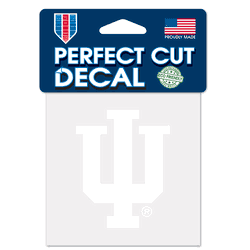 Indiana Hoosiers Decal 4x4 Perfect Cut White
