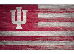 Indiana Hoosiers Distressed Flag 11x19