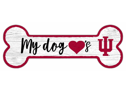 Indiana Hoosiers Dog Bone 6x12 Sign