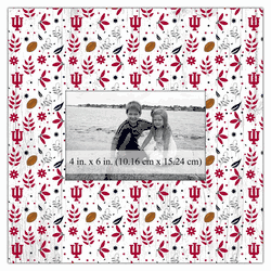 Indiana Hoosiers Floral Pattern 10x10 Frame