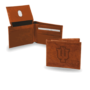 Indiana Hoosiers  Genuine Leather Billfold Wallet - 3.25