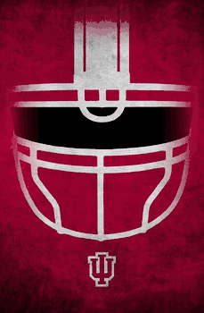 Indiana Hoosiers Ghost Helmet 17x26