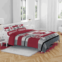 Indiana Hoosiers Heather Stripe 3 PC Full/Queen Bed in a Bag