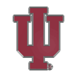 Indiana Hoosiers Heavy Duty Aluminum Embossed Color Emblem