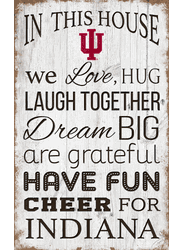 Indiana Hoosiers In This House 11x19 Sign