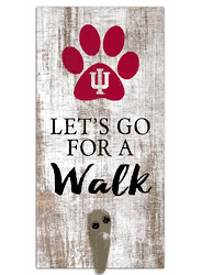 Indiana Hoosiers Leash Holder 6x12 Sign