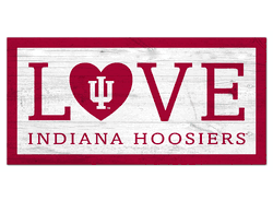 Indiana Hoosiers Love 6x12 Sign