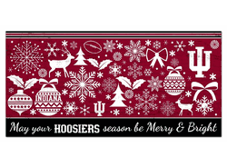 Indiana Hoosiers Merry and Bright 6x12 Sign