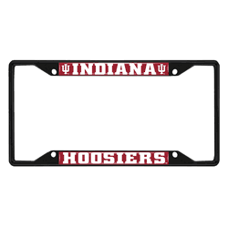 Indiana Hoosiers Metal License Plate Frame Black Finish