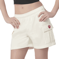 Indiana Hoosiers NCAA Kadi Cargo Fleece Shorts Bone Medium