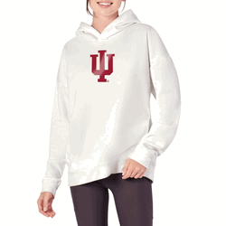 Indiana Hoosiers NCAA Kadi Hoodie with Zipper Pockets White Small