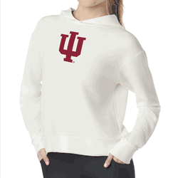 Indiana Hoosiers NCAA Kadi Waffle Hoodie Coconut Cream Medium