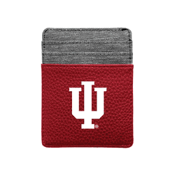 Indiana Hoosiers Pebble Front Pocket Wallet Dark Red