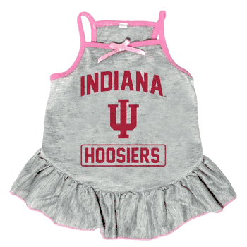Indiana Hoosiers Pet Dress Grey Type Large