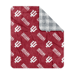 Indiana Hoosiers Plush Sherpa Throw 50x60